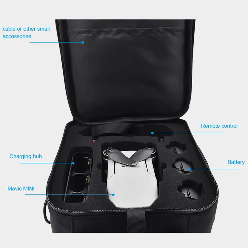 Buy Mavic Mini Storage Case Waterproof Shoulder Diagonal Bag Portable Cover Shell Storage Box For DJI Mavic Mini Drone Accessories