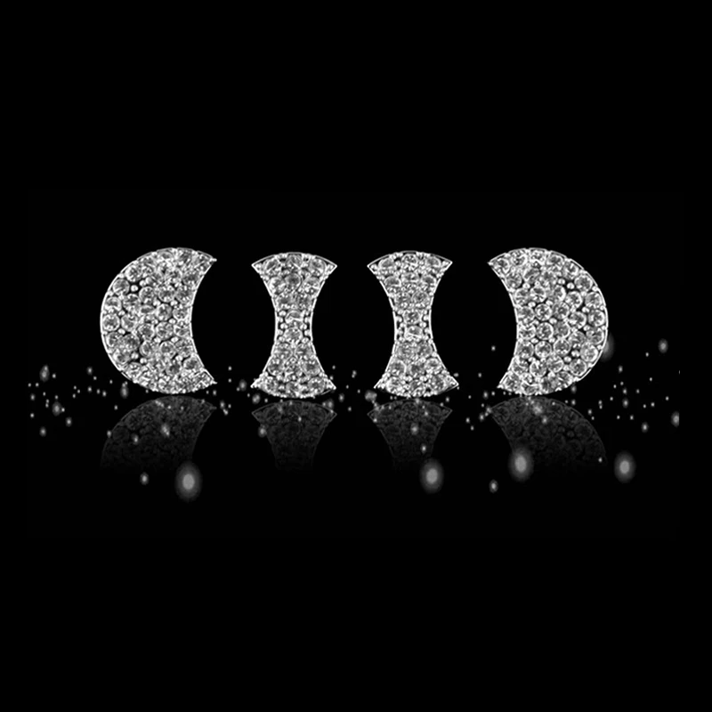 

1 Sets Steering wheel with diamond decoration Silver Diamond Sticker Car modified auto parts Central control sticker