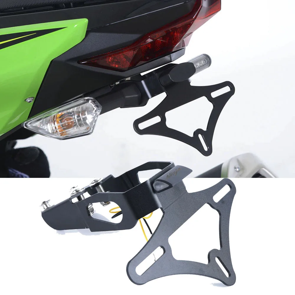 Держатель номерного знака мотоцикла Кронштейн Рамка ХВОСТ Tidy Fender Eliminator для Kawasaki Ninja 400 Z400