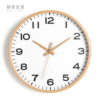 

Creative Wood Silent Wall Clock Norden Large Wall Clocks Home Decor Wooden Needle Watch Kitchen Clock Duvar Saati Gift FZ754