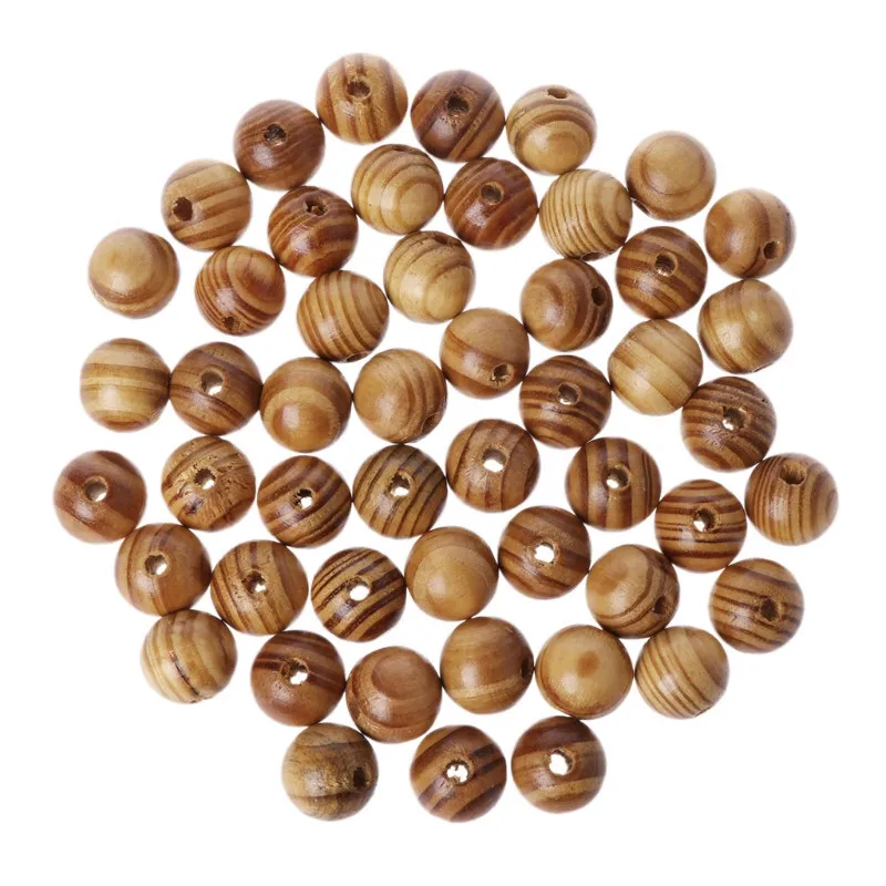 20mm-50pcs 50 шт. деревянные проставки бусины, Свободное ожерелье Подвески для изготовления украшений выводов 20 мм 72XF - Цвет: 20mm-50pcs