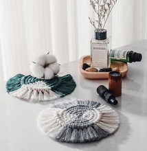 Creative Cup Mat Cotton Braid Table Placemat Tableware Mat Hot Pad Non-slip Mat Kitchen Drink Cup Coaster Decoration Accessories