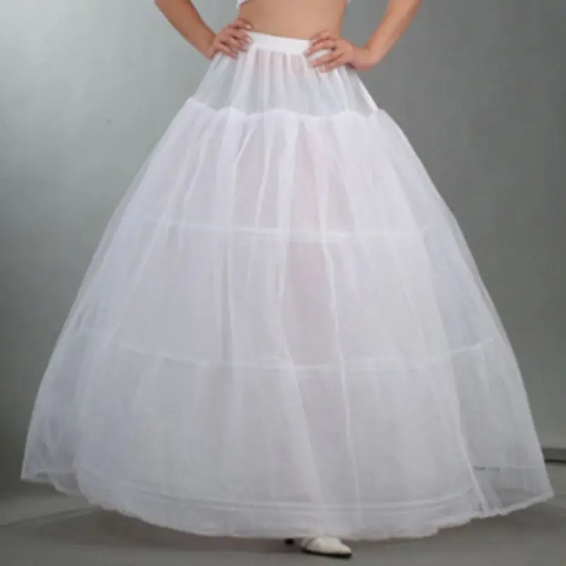 Online En Stock gran oferta 3 Hoop Ball Gown hueso completo enaguas de crinolina para vestido de novia accesorios para falda de novia Slip