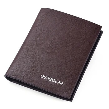 

Men Two Style Short Wallets Clutch PU Leather Cash Photo Purse For Man Bifold Credit Card Coin Bags Multifuction Wallet Fashion