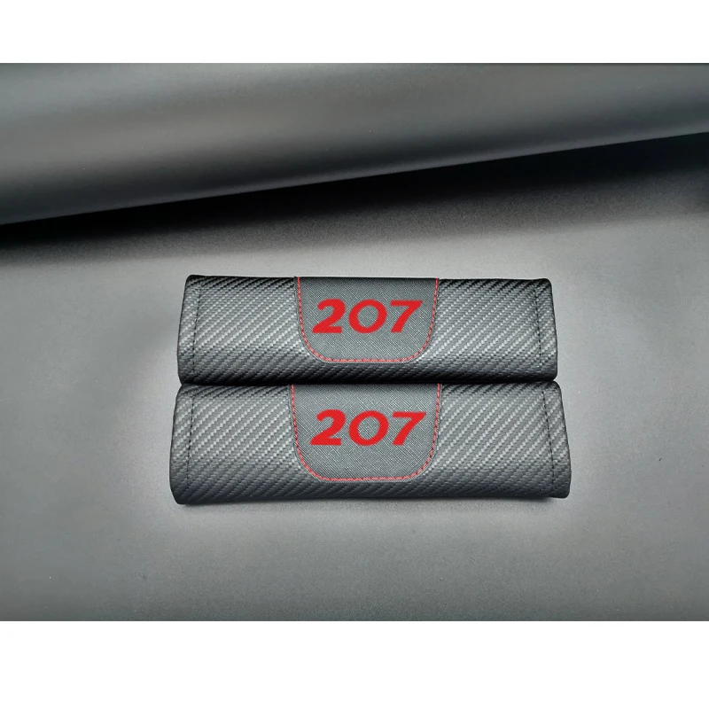 Для peugeot 207 2 шт модная карбоновая кожаная накладка для ремня безопасности автомобиля автомобильный ремень безопасности Наплечная накладка автомобильные аксессуары