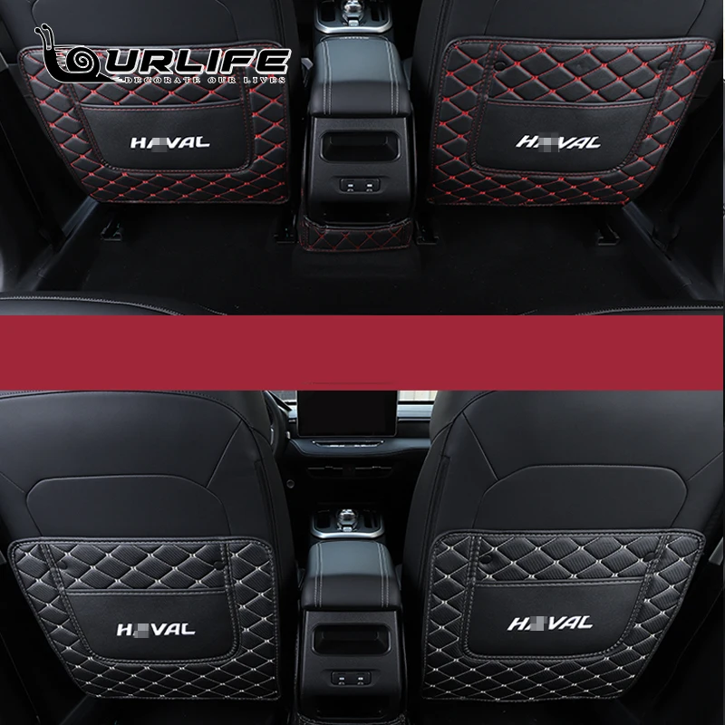 PU Leather Anti Kick Pad Car Seat Back Waterproof Chair Cover for Haval Jolion