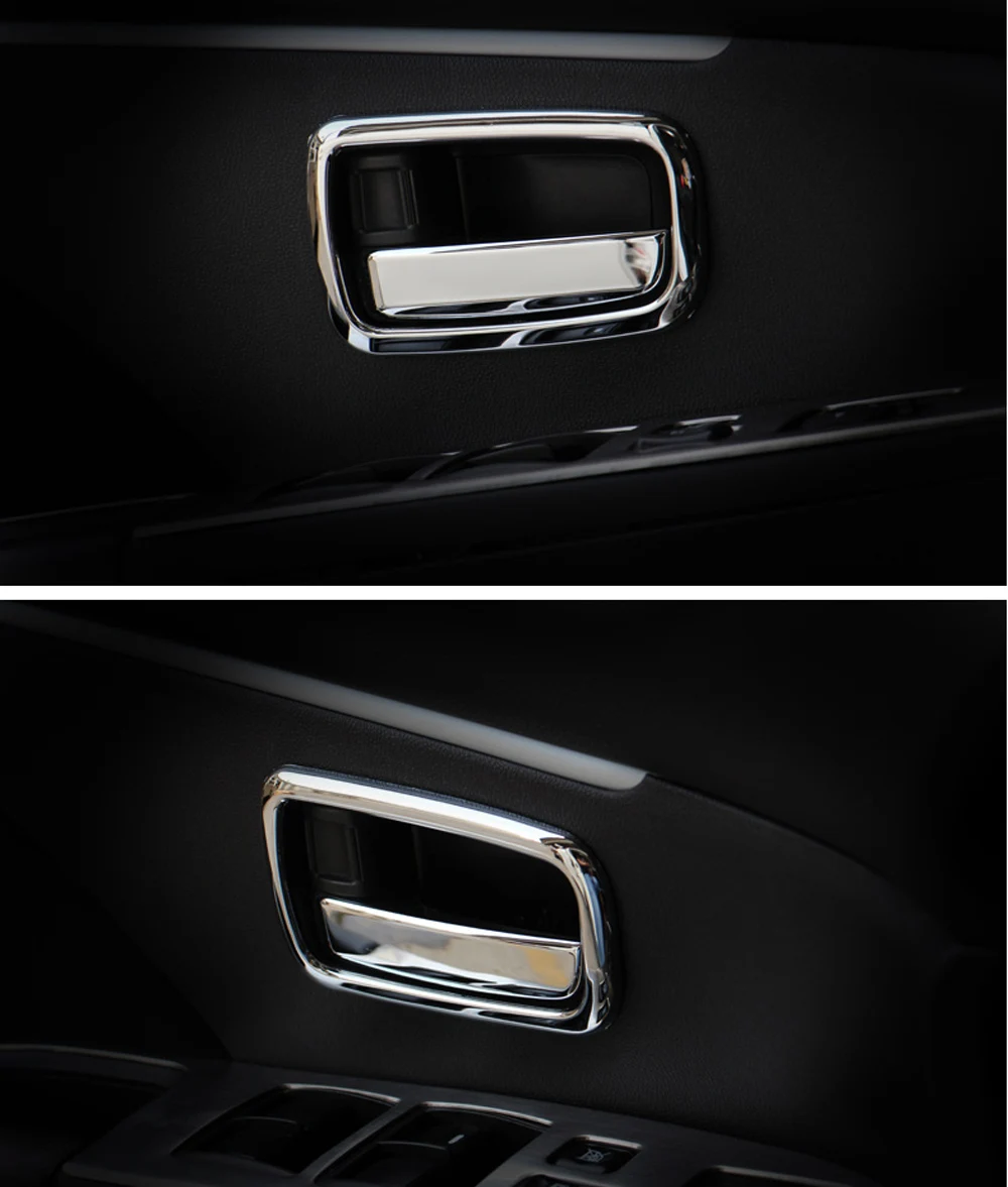 Для Mitsubishi ASX ABS Хромированная ручка Чаша Украшение Коробка кольцо 4 шт./партия для Mitsubishi ASX авто аксессуары