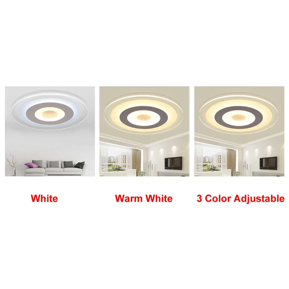 WIFI Stepless Dimming Fashion Led Round Living Room Ultrathin Home Decor Lamp Night Modern 200mm Ceiling Light Acrylic Bedroom