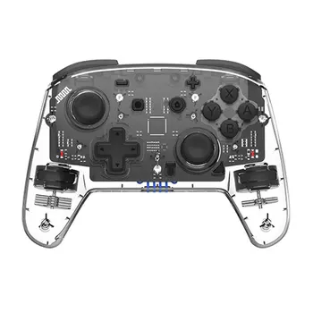 

Wireless Gamepad With Dual Vibration Belt Body Dazzling Colorful Light Sense Portable Signal Stable Wireless Gamepad