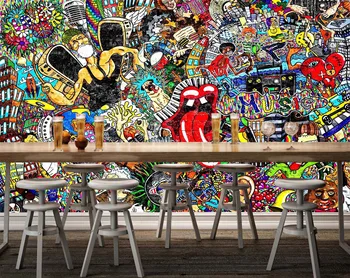 

[Self-Adhesive] 3D Funny Graffiti 617950 Wall Paper mural Wall Print Decal Wall Murals