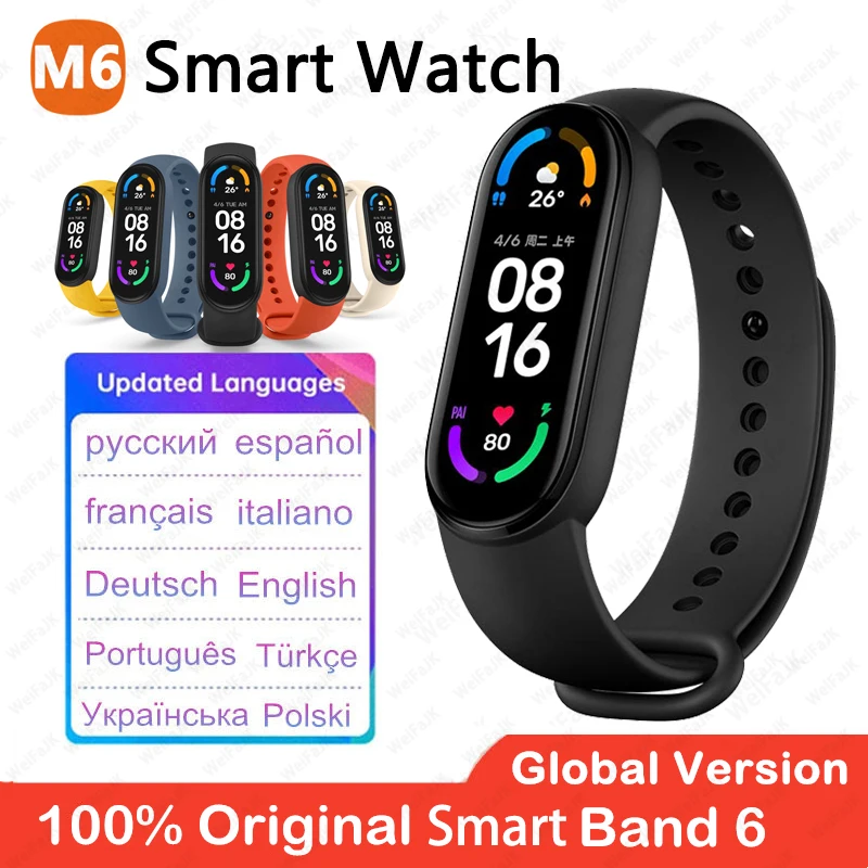 2021 M6 Smart Watch Men Women Heart Rate Monitor Blood Pressure Fitness Tracker Smartwatch Sports Bracelet Clock For Xiaomi iOS