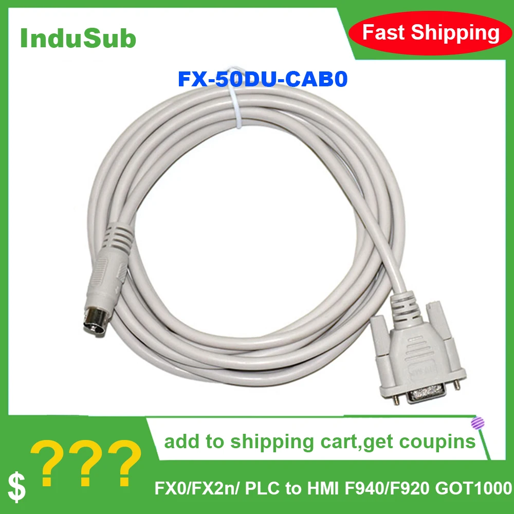 FX-50DU-CAB0 (FX50DUCAB0) кабель адаптера программирования для FX0/FX2n/ PLC HMI F940/F920 GOT1000 быстрая