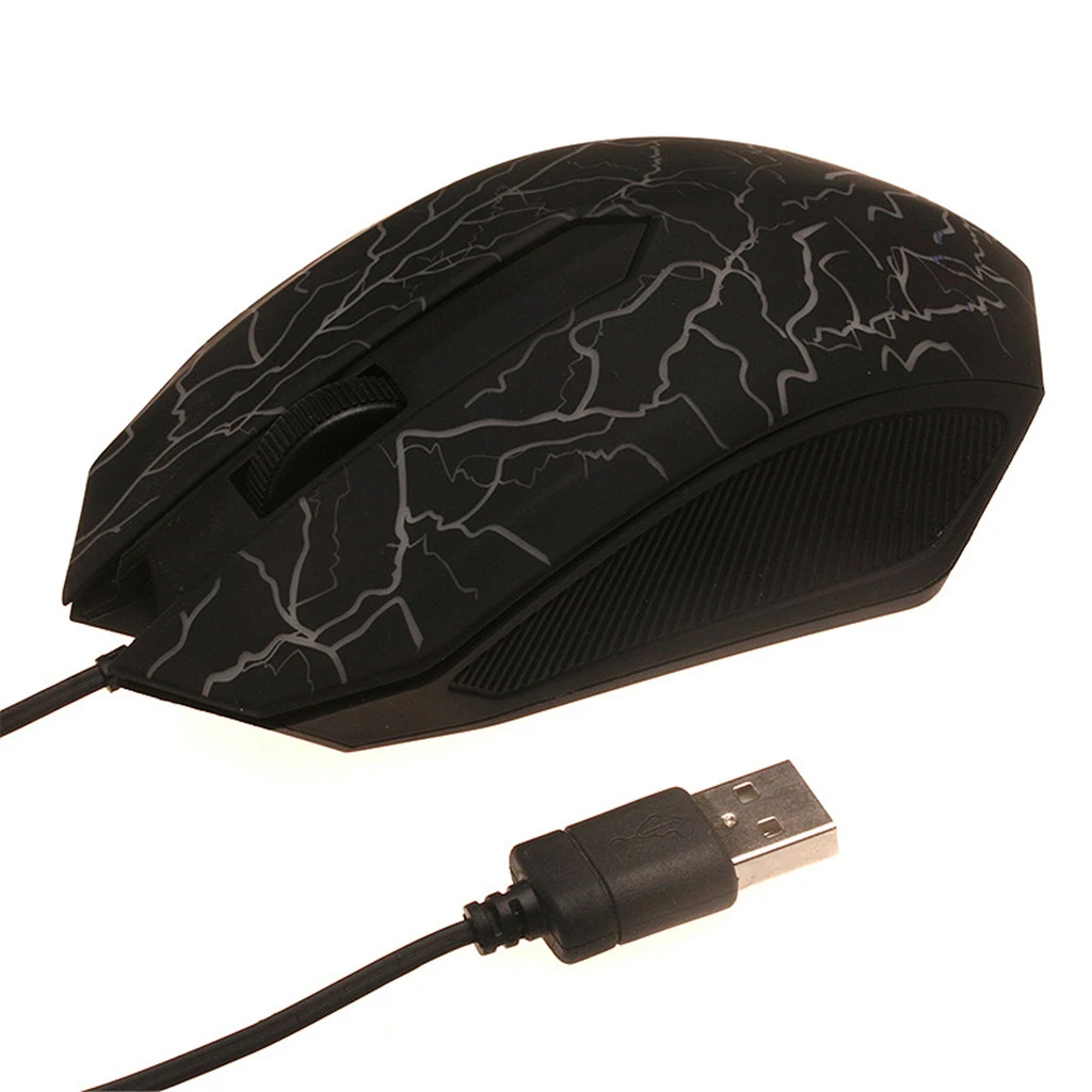Wired USB Mouse 1600DPI LED Backlight Gaming Mouse Mice for Laptop Computer Desktop PC Mouse for Windows 10/8/7/2000/Vista/XP