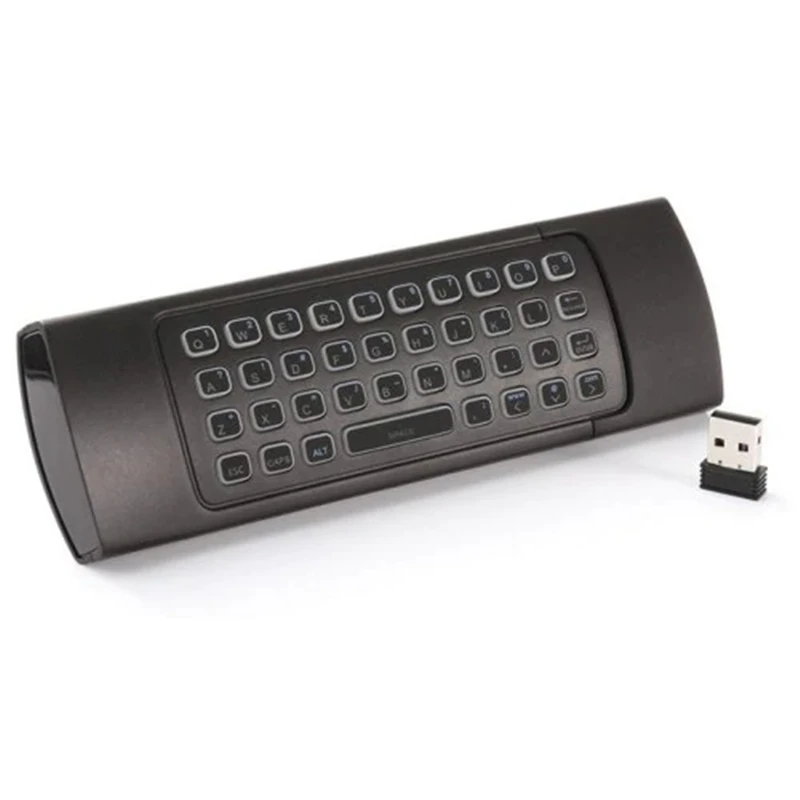 Android tv Box Беспроводная клавиатура с подсветкой и дистанционным управлением 2,4 ГГц для KODI PC tv-черный