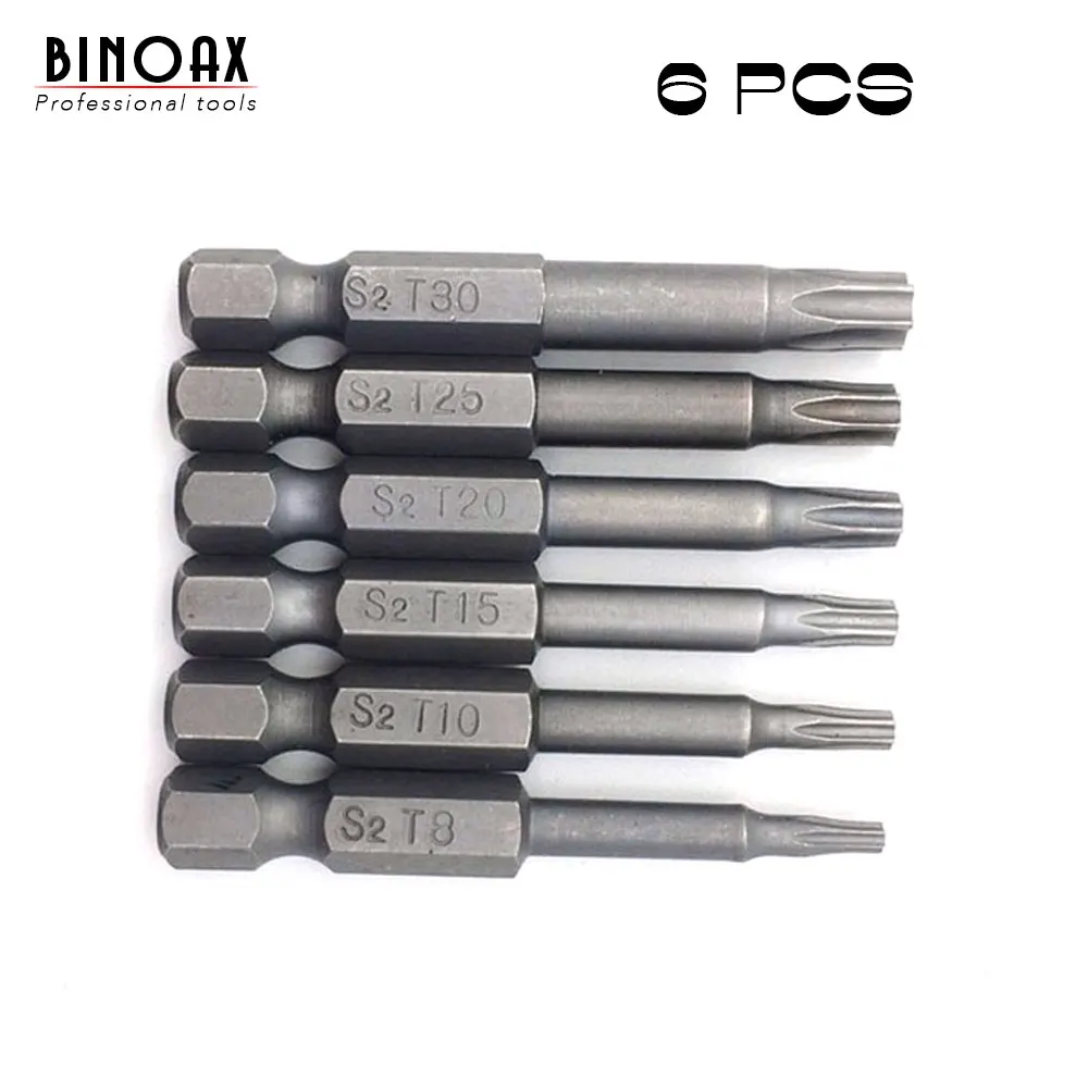 Binoax 6 шт./партия 50 миллиметровый Магнитный отвертка бит 1/4 &quotШестигранным