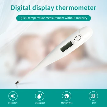 

Mini Digital LCD Thermometer Electronic Digital Thermometer for Child Baby Adult Accuracy Temperature Measurement Easy To Carry