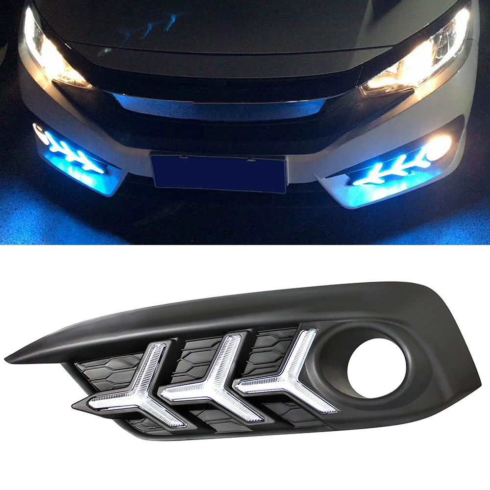 Автомобильная проблесковая 2 шт. Автомобильные светодиодные DRL Противотуманные