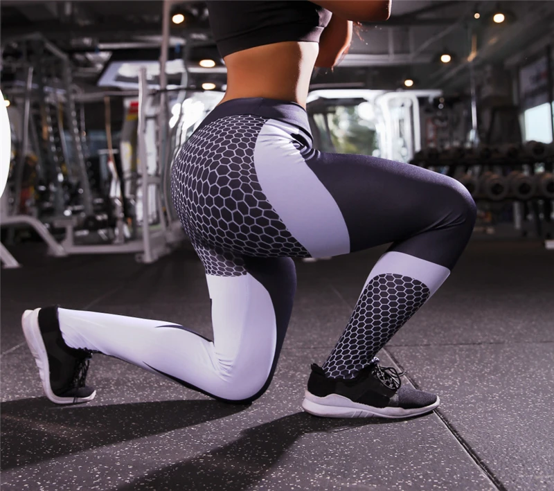 Брюки для фитнеса женские сплайсированные брюки для йоги и фитнеса спортивные и Леггинсы эластичный пояс для занятий спортом энергетические бесшовные леггинсы