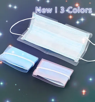 

10pcs Respirator Storage Foldable Temporary Disposable Mask Storage Bags Portable Safety Dust-proof Mask Storage Clip Container