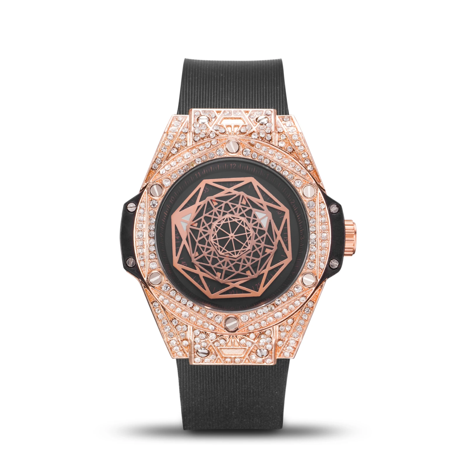 Швейцарская Алмазная резка Япония Miyota кварц rolexable круг модный тренд мужские часы светящиеся водонепроницаемые Relojes Hombre - Цвет: SB002