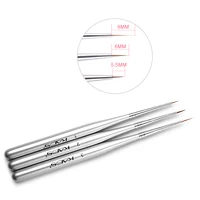 KADS 3pcs/set Professional Nail Liner Brush Silver Drawing Painting Acrylic Nail Art Brush Set for Nal Brushes 1