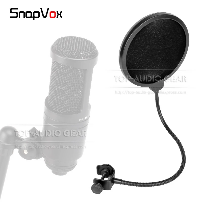 グースネックでポップフィルターフロントガラスマイク防風オーディオテクニカ Ath 35 50 At At35 At50 マイクウインドスクリーン Microphone Accessories Aliexpress