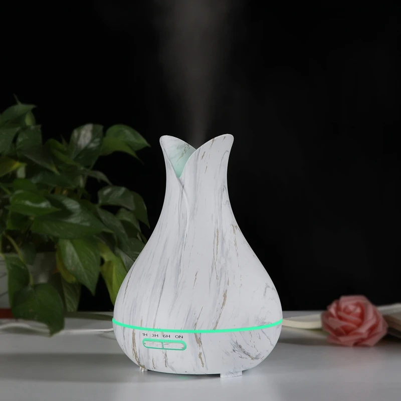 400ML Air Humidifier,Essential Oil Diffuser, Quiet 5-In-1 Humidifier, Natural Home Fragrance Diffuser with 7 LED Color Changing