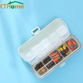

CTHome 7 Day Mini Weekly Tablet Pill Medicine Supplies Box Holder Storage Organizer Container Case Splitters Travel Home Stuff