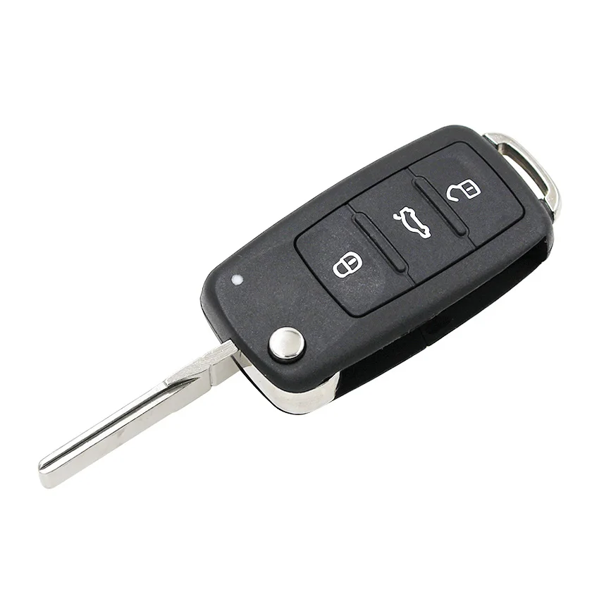 MQB System 3 Button Smart Modified Folding Remote Car Key 315MHz 433MHz With ID48 HU66 Blade