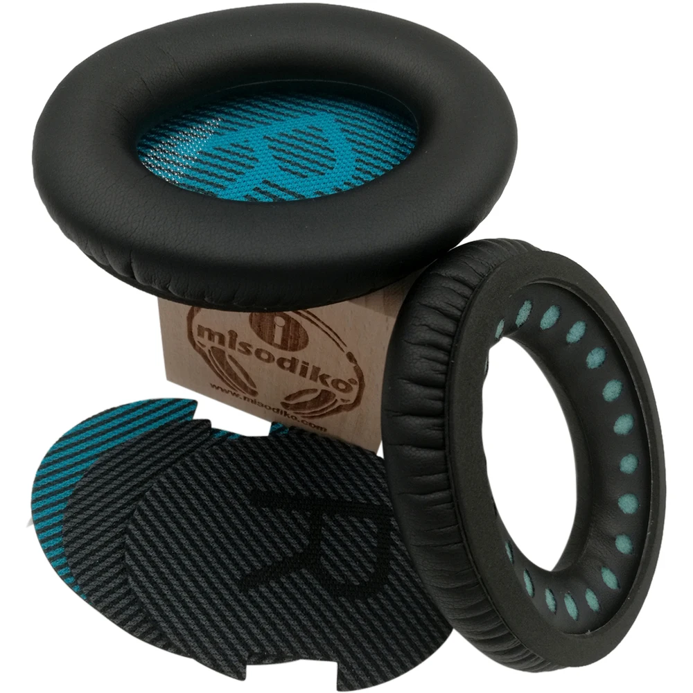 Misodiko сменные амбушюры наборы подушек для Bose quietkomento QC35 QC25 QC2 QC15, SoundTrue, AE2 AE2i AE2w вкладыши для наушников - Цвет: Черный