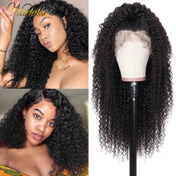 

Curly Hair 13x6/4 Transparent Lace Wig Pre Plucked with Baby Hair 150% 180% Density Lace Front Human Hair Wigs Nadula Remy Hair