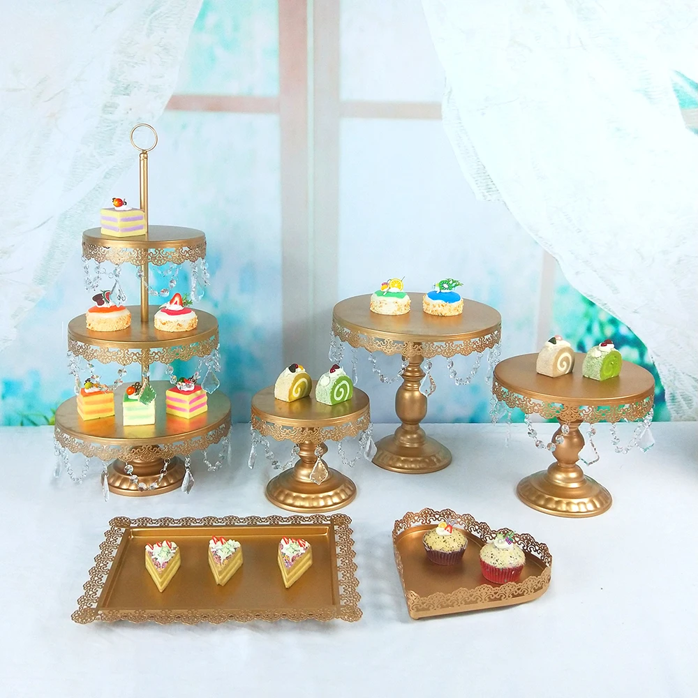 Tobs золотой торт стенд Свадебная стойка для кексов башня Декор принадлежности