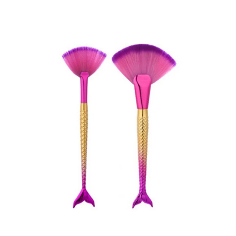 Soft Make Up Brushes 1Pcs Nylon Hair Fan Makeup Brush Blush Powder Foundation Tool Shape Cosmetics | Красота и здоровье