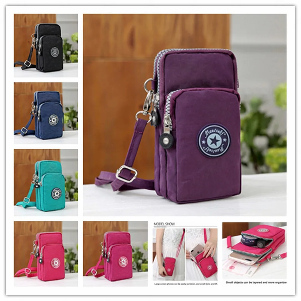 

Mobile Phone Cloth Bag Messenger Bag For AllCall S1 / Mix 2 / Rio X Bro Atom Shoulder Bag Waterproof Wrist Wallet Bag Cover Case