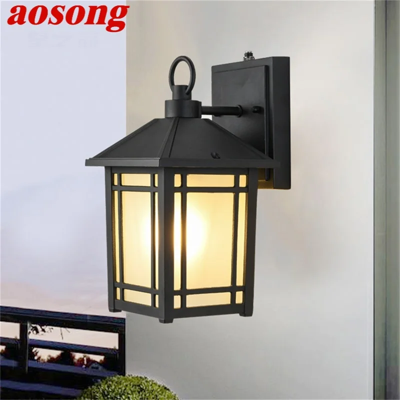 AOSONG Modern Outdoor Wall Lamps Contemporary Creative New Balcony Decorative For Living Corridor Bed Room Hotel