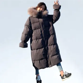 

-25 degree Very Warm Parka Winter Jacket Women Hooded Corduroy cloth Thicken Female Oversized Down Parka long Winter Coat Women