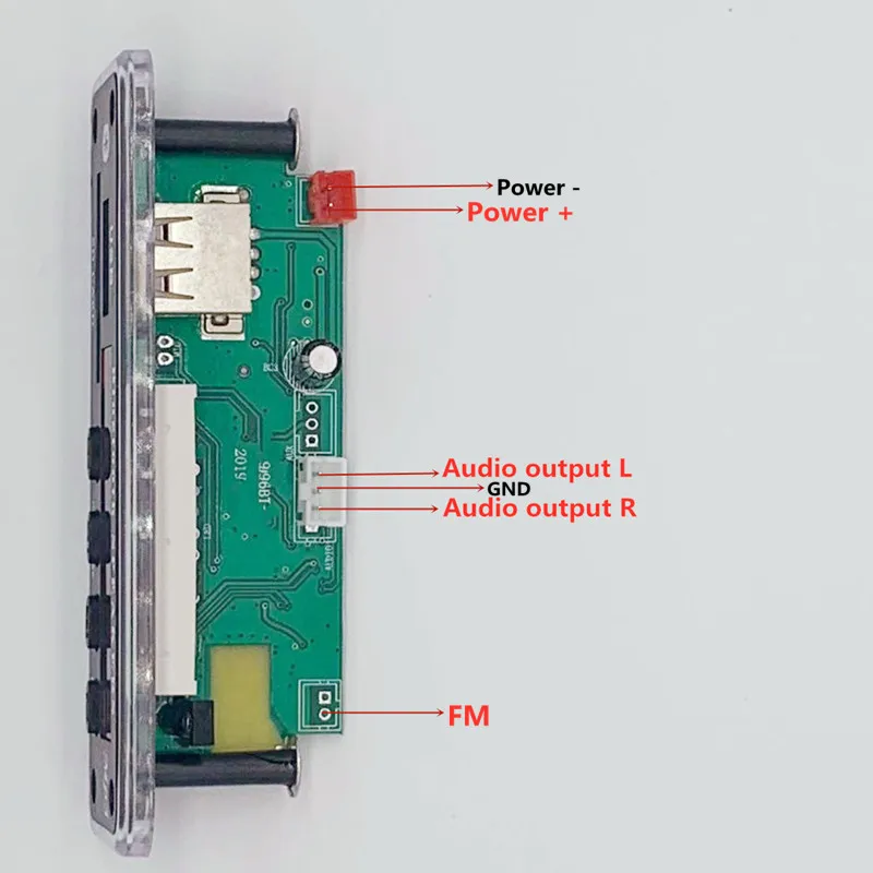 BT TF USB FM Aux Радио MP3 плеер встроенный Автомобильный USB Bluetooth Hands-free MP3 декодер плата модуль аудио переоборудование