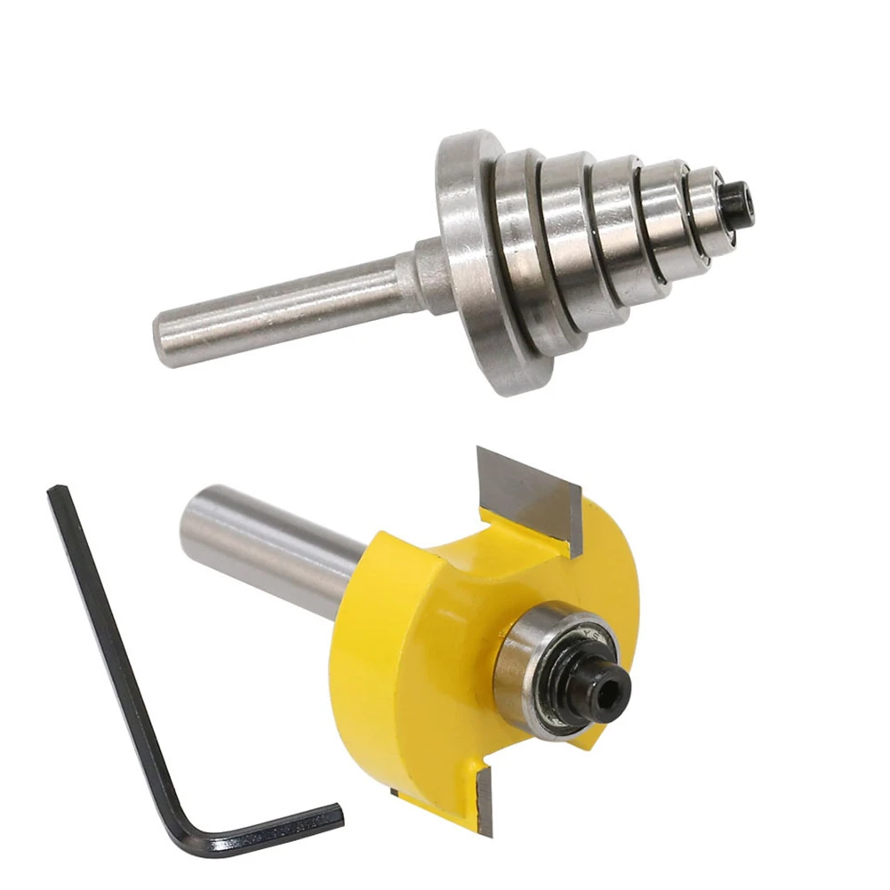 

1/4 Inch Shank Rabbet Router Bit with 7 Bearings Set Woodworking cutter Tenon Cutter for Woodworking Tools Hand Tool