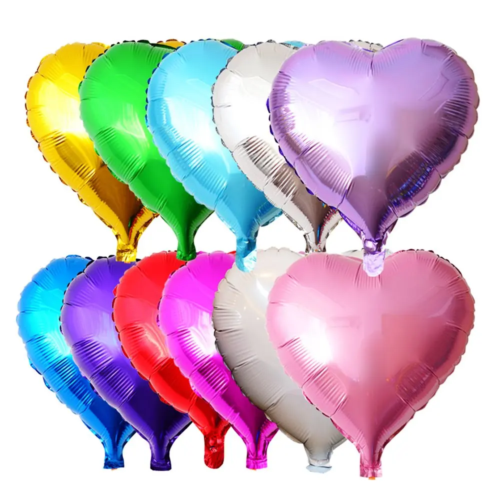 Воздушный шар из фольги с сердечком 10 дюймов, гелиевые воздушные шары в форме сердца для праздника, Рождества, свадьбы, дня рождения, вечеринки, украшения