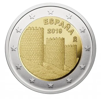 

Spain 2019 Avila Old Town 2 Euros Real Original Coins True Euro Collection Commemorative Coin Unc