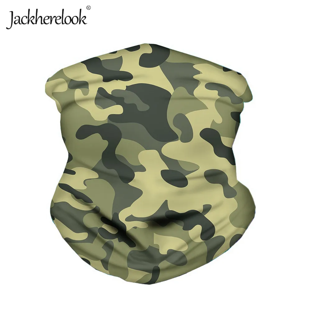 

Jackherelook Army Green Camouflage Print Women Men Scarf Dustproof Neck Gaiter Cover Face Head Warmer Bandana Foulard Femme 2020