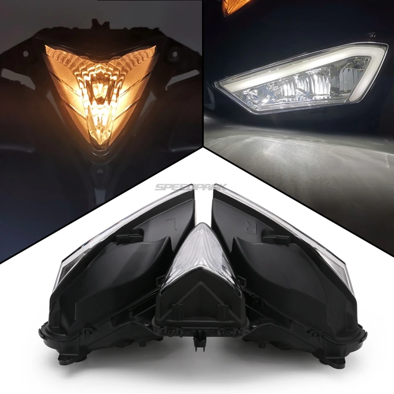 Аксессуары для мотоциклов светодиодный головной светильник для YAMAHA YZF R25 R3 спереди головной светильник Корпус YZF-R25 YZF-R3 2013