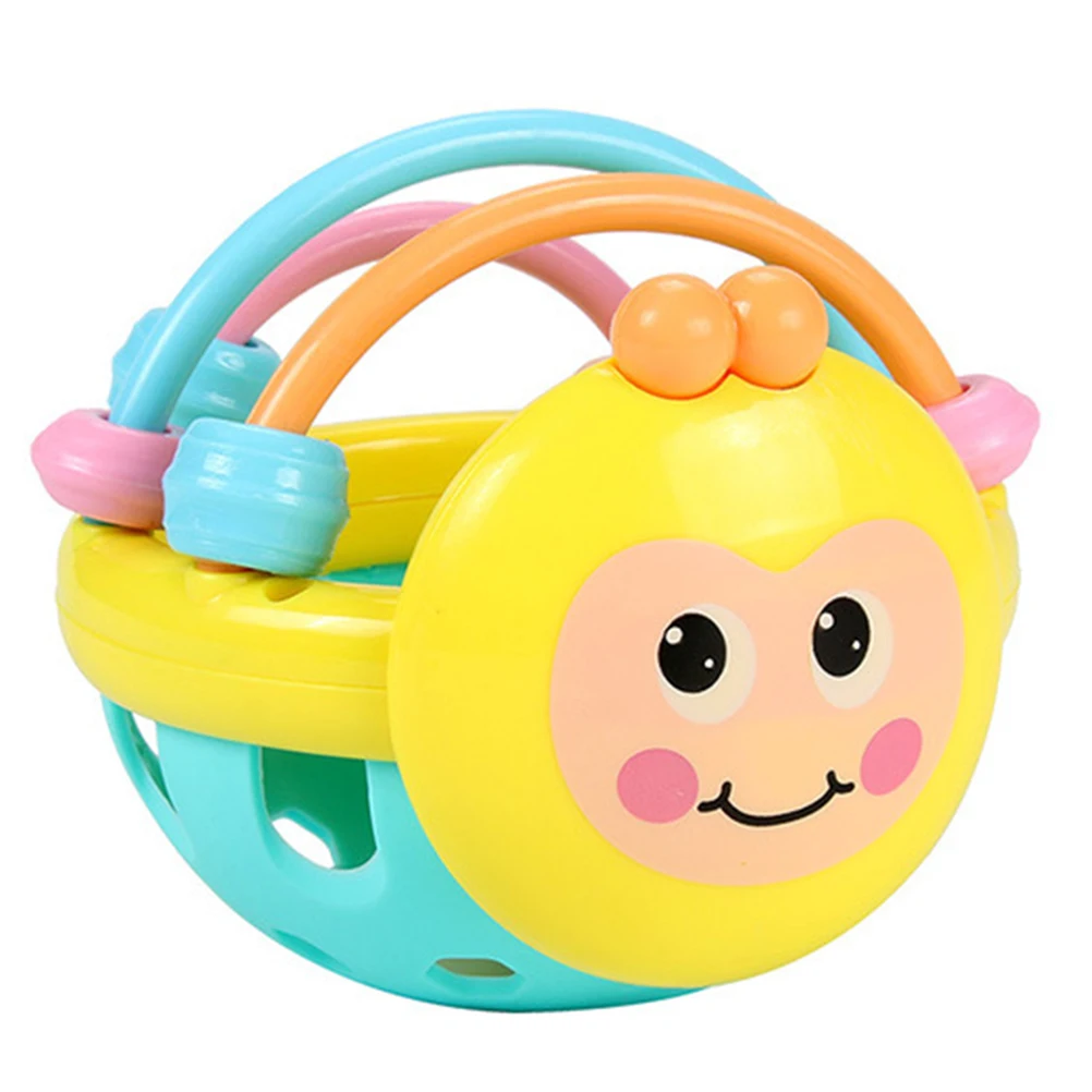Мягкая резина Juguetes Bebe мультфильм пчела рука стучать погремушка гантели Ранние развивающие игрушки для ребенка руки детские игрушки с колокольчиком#30
