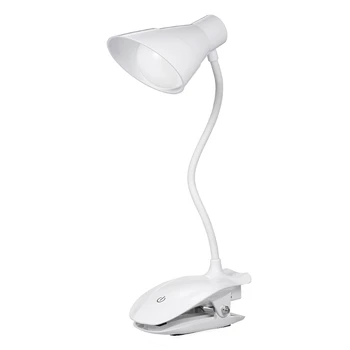 

Retro USB Desk Lamp 14 LED Table Light with Clip Bed Reading Book Lights Touch 3 Modes 6000K Eye Protection Rechargeable