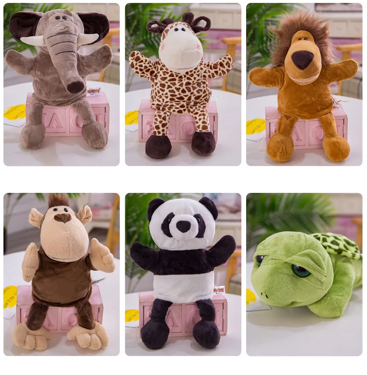 30 см милые игрушки в виде животных, плюшевая игрушка для детского сада, интерактивный реквизит для родителей и детей