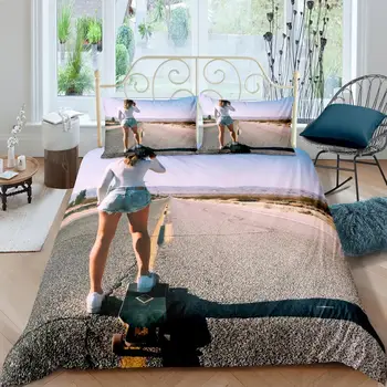 

Beauty Skateboard Sports Bedding Set Bedroom Decor Hypoallergenic Quilt Cover Bedspreads 1PC Duvet Cover with Pillowcase Gifts