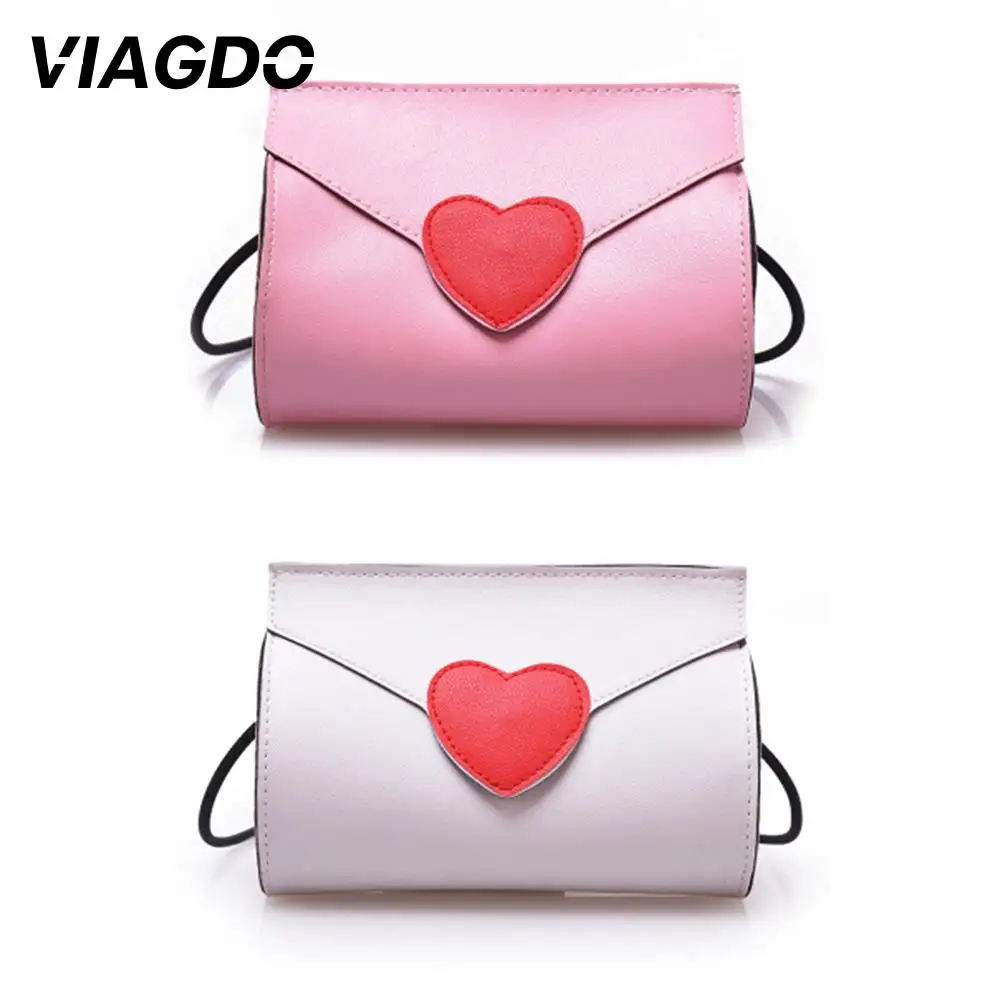 

Shoulder Bag Handbag Cards Storage Outdoor Accessory Ladies Gifts Women Female Supply 18 * 9 * 13.5cm Love Heart Leather