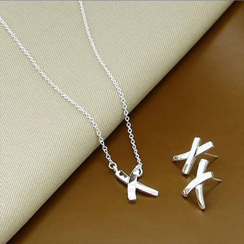 Горячая Распродажа ювелирный набор из стерлингового серебра 925 пробы модная