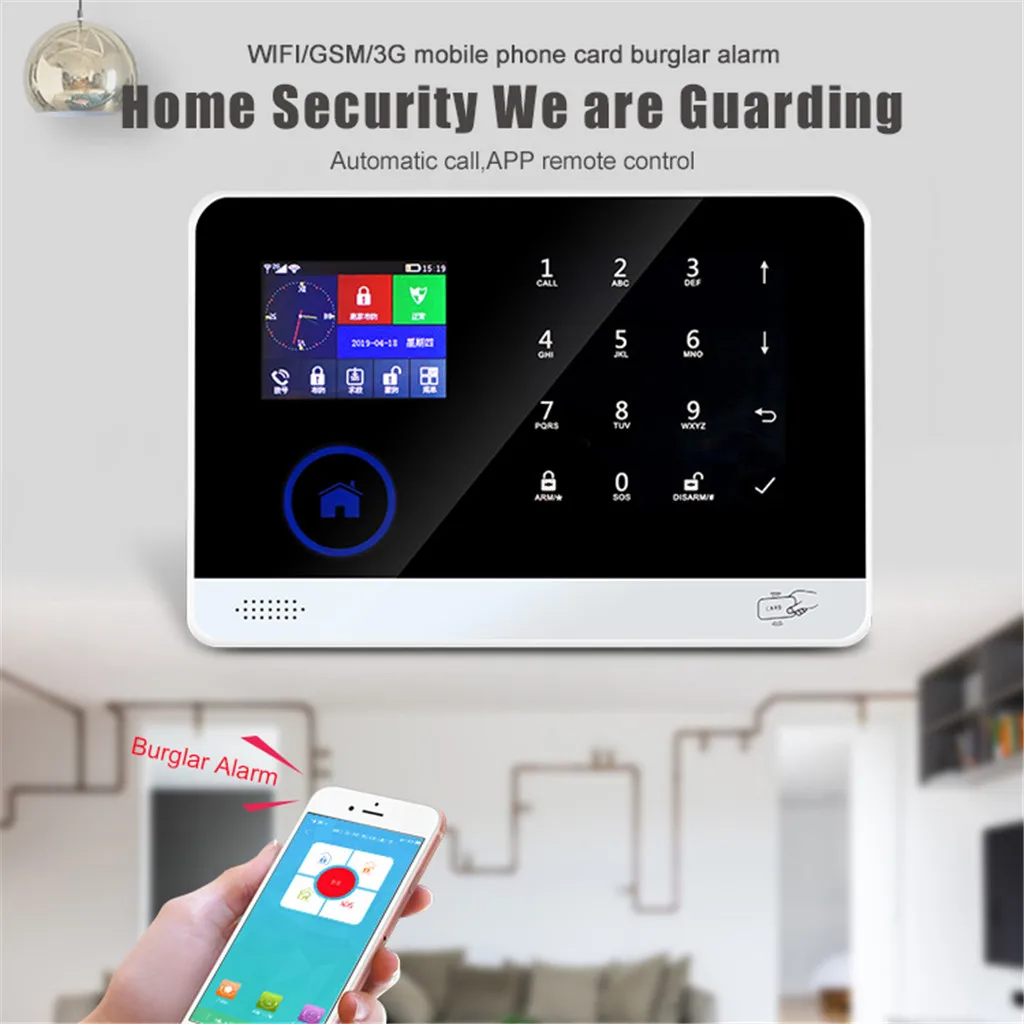 BL-6600 wifi и GSM 3g Двойная сеть сенсорный экран умный дом Охранная сигнализация SMS мобильное приложение сигнализация