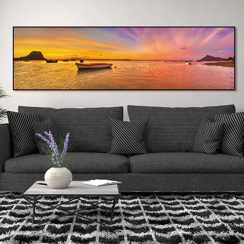 Conisi вид на море холст картины длинный морской пейзаж настенный художественный